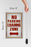 Holzschild Hinweis 20x30cm No Parking loading Zone