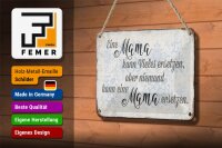 Blechschild Spruch 18x12cm Mama kann vieles ersetzen aber
