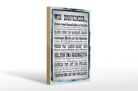 Holzschild Spruch 20x30cm wir Dorfkinder Hausaufgaben Bus
