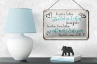 Blechschild Spruch 18x12cm in guten Zeiten Händchen halten