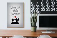 Holzschild Spruch 20x30cm Nähen Liebe hat viele Formen