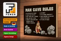 Holzschild Spruch 30x20cm man cave rules Männer Regeln