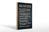 Holzschild Spruch 20x30cm man cave rules Männer Regeln