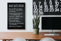 Holzschild Spruch 20x30cm man cave rules Männer Regeln