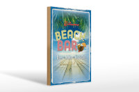 Holzschild Spruch 20x30cm Welcome Beach Bar Beer Juice