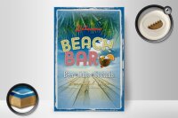 Holzschild Spruch 20x30cm Welcome Beach Bar Beer Juice