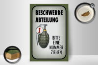 Holzschild Spruch 20x30cm Beschwerde Abteilung bitte Nr.