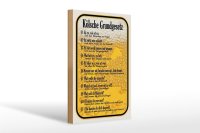 Holzschild Spruch 20x30cm Kölsche Grundgesetz Et es...