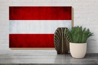 Holzschild Flagge 30x20cm Österreich Fahne