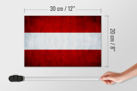 Holzschild Flagge 30x20cm Österreich Fahne