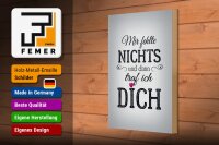 Holzschild Spruch 20x30cm und dann traf ich DICH Herz