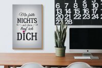 Holzschild Spruch 20x30cm und dann traf ich DICH Herz