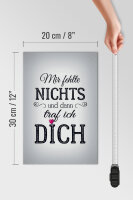 Holzschild Spruch 20x30cm und dann traf ich DICH Herz