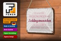 Blechschild Spruch 18x12cm Lieblingsmenschen Leben