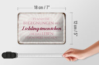 Blechschild Spruch 18x12cm Lieblingsmenschen Leben