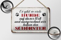 Blechschild Spruch 18x12cm es gibt so viele Hunde Schild