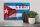 Holzschild Flagge 30x20cm Cuba Fahne auf eine Mauer