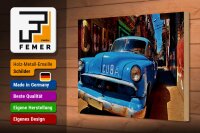 Holzschild Spruch 30x20cm Cuba Auto blauer Oldtimer