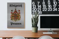 Holzschild Spruch 20x30cm Königreich Preussen Wappen grau