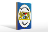 Holzschild Spruch 20x30cm Freistaat Bayern Wappen