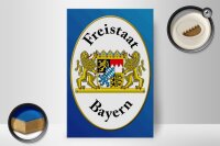 Holzschild Spruch 20x30cm Freistaat Bayern Wappen