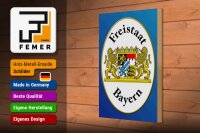 Holzschild Spruch 20x30cm Freistaat Bayern Wappen