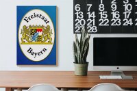 Holzschild Spruch 20x30cm Freistaat Bayern Wappen