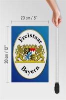 Holzschild Spruch 20x30cm Freistaat Bayern Wappen