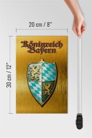 Holzschild Spruch 20x30cm Königreich Bayern