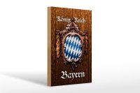 Holzschild Spruch 20x30cm Königreich Bayern Holzoptik