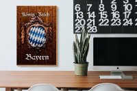 Holzschild Spruch 20x30cm Königreich Bayern Holzoptik