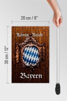 Holzschild Spruch 20x30cm Königreich Bayern Holzoptik