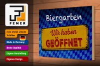 Holzschild Bayern 30x20cm Biergarten wir haben geöffnet