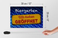 Holzschild Bayern 30x20cm Biergarten wir haben geöffnet