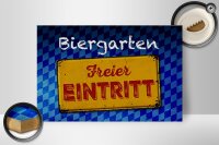 Holzschild Bayern 30x20cm Biergarten freier Eintritt