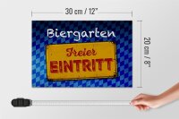 Holzschild Bayern 30x20cm Biergarten freier Eintritt