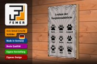 Holzschild Spruch 20x30cm Lexikon Tierpfotenabdrücke Tiere