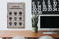 Holzschild Spruch 20x30cm Lexikon Tierpfotenabdrücke Tiere
