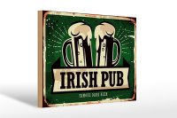 Holzschild Spruch 30x20cm Irish Pub famous dark beer Bier