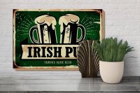 Holzschild Spruch 30x20cm Irish Pub famous dark beer Bier