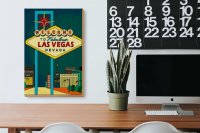Holzschild Spruch 20x30cm welcome to fabulous las vegas