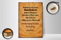 Holzschild Spruch 20x30cm statt Nutellabrot frisches Obst