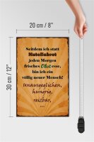 Holzschild Spruch 20x30cm statt Nutellabrot frisches Obst