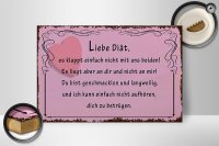 Holzschild Spruch 30x20cm liebe Diät klappt nicht mit uns