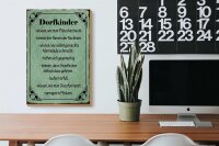 Holzschild Spruch 20x30cm Dorfkinder wissen wie Plätzchen