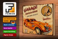 Holzschild Spruch 30x20cm Garage Service mechanic on duty