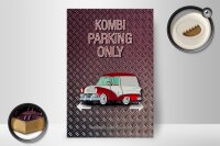 Holzschild Spruch 20x30cm Kombi parking only Auto Wanddeko
