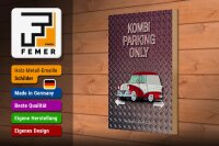 Holzschild Spruch 20x30cm Kombi parking only Auto Wanddeko