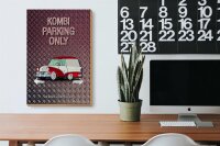 Holzschild Spruch 20x30cm Kombi parking only Auto Wanddeko