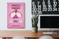 Holzschild Spruch 20x30cm Princess parking only rosa Krone